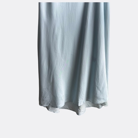 NWT A.L.C. Penny Satin Maxi Dress Cascade Blue sz 0 - Picture 7 of 9